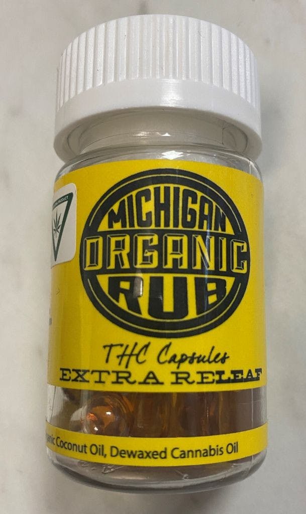 Michigan Organic Rub THC Extra Relief Capsules 540mg Leafly